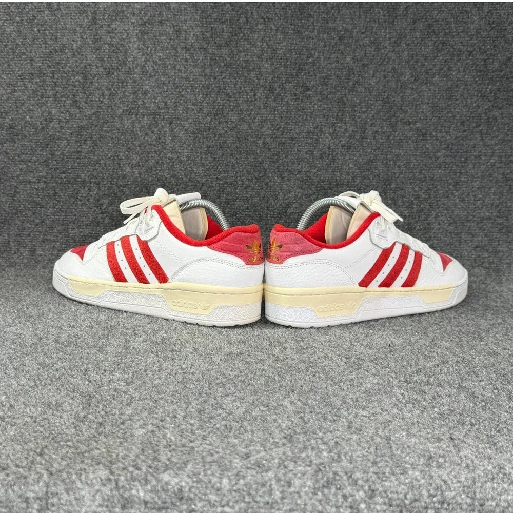 Adidas Rivalry Low Premium Sneakers Men's 10 White Scarlet Athletic Retro Shoes